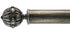 Byron & Byron Antique Silver 55mm Curtain Pole Hampton Finial - Curtain Poles Emporium