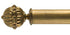 Byron & Byron Black Distressed Gilt 55mm Curtain Pole Hampton Finial - Curtain Poles Emporium