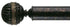 Byron & Byron Florentine Black & Details 55mm Curtain Pole Olympia Finial - Curtain Poles Emporium