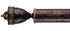 Byron & Byron Florentine Red 55mm Curtain Pole Naxos Finial - Curtain Poles Emporium
