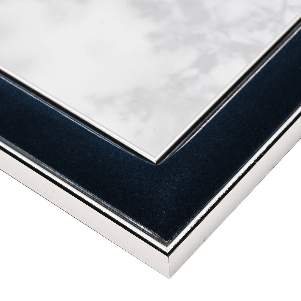 Impressions Silver Frame with Navy Velvet - 5" x 7"