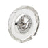 Wm.Widdop K9 Crystal Round Mantel Clock Skeleton Dial Roman