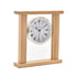 Wm.Widdop Wood & Glass Mantel Clock Roman Dial Silver Bezel