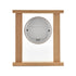 Wm.Widdop Wood & Glass Mantel Clock Roman Dial Silver Bezel