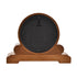 Wm. Widdop Barrel Shape Oak Finish  Arabic Mantel Clock