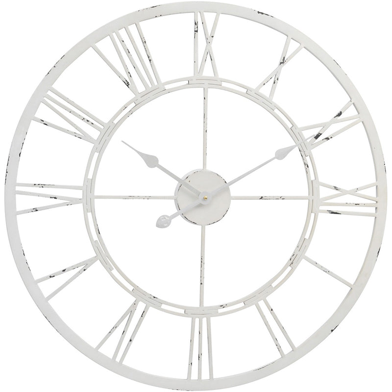 Libra Iconic Antique Cream Skeleton Wall Clock