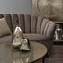 Libra Isosceles Curved Front Mantel Clock Leather Handle