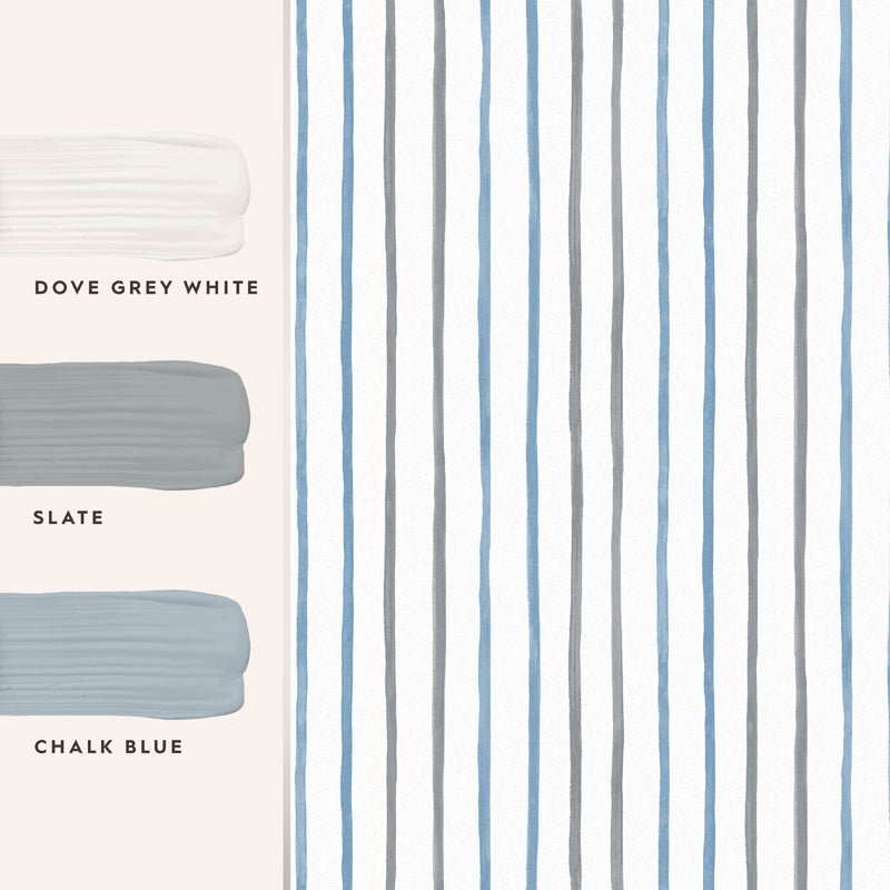 Laura Ashley Painterly Stripe Wallpaper - Finesse Home Interiors